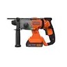 Bormasina cu baterie SDS+, Black & Decker, 18V, 2 x 2.5 Ah, Negru/Portocaliu
