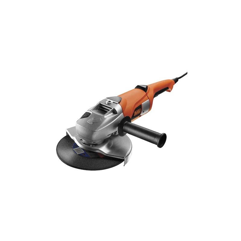 Polizor unghiulat Black & Decker KG2000-QS, 2000 W, 230 V, 6500 RPM, 230 mm diametru disc, 3 m lungime cablu